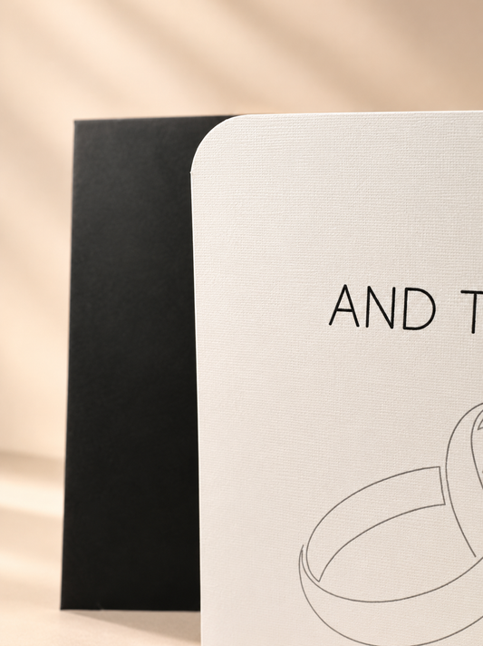 Silver Ring Wedding Card