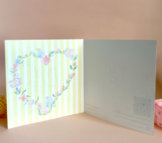 Mother's Day Candy Stripe Floral Card
