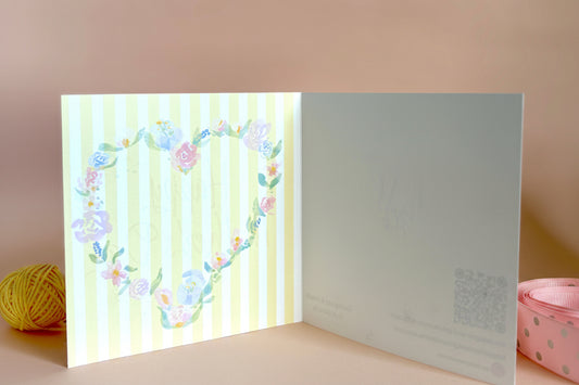 Mother's Day Candy Stripe Floral Card
