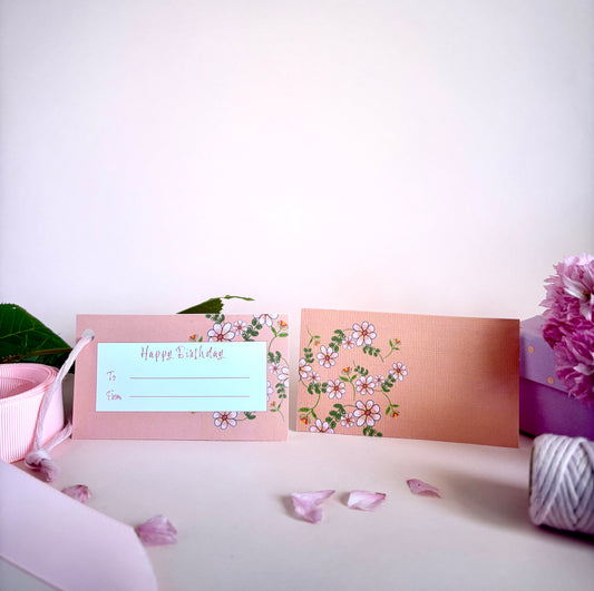 Wildflower Pink Gift Tags (Set of 4)