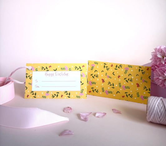 Wildflower Yellow Gift Tags (Set of 4)