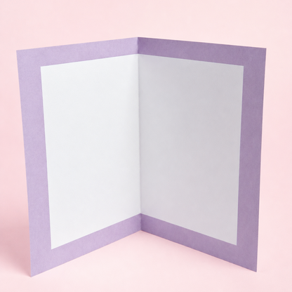 Garden Party Happy Birthday Card - Grape 5 x 7"