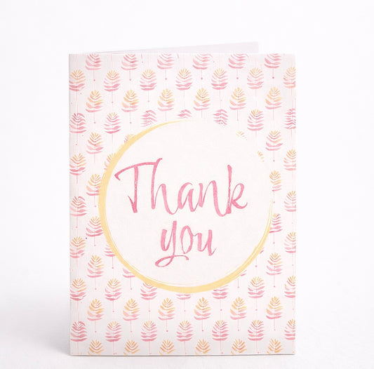Palm Print Thank You Greeting Card