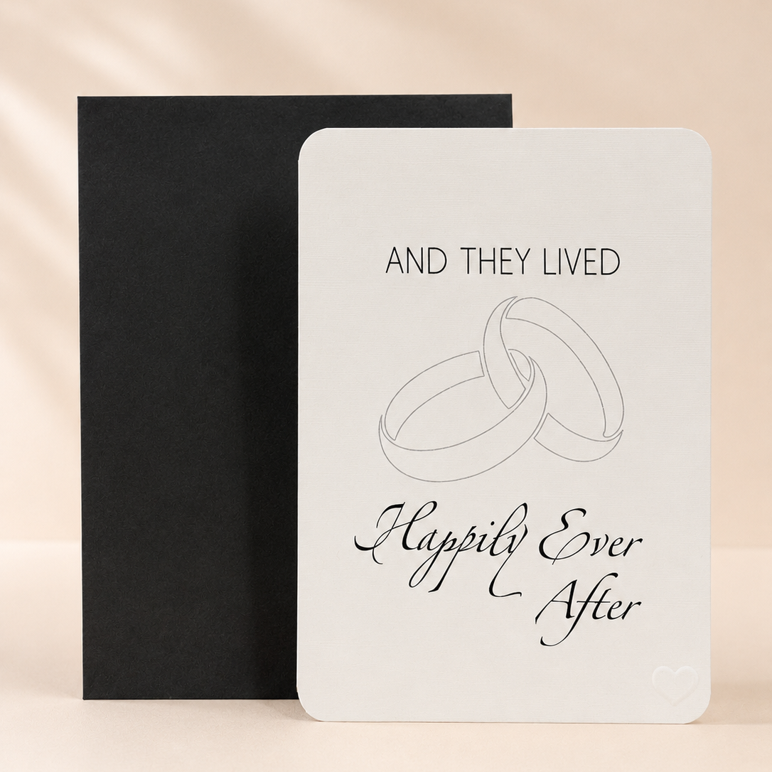 Silver Ring Wedding Card