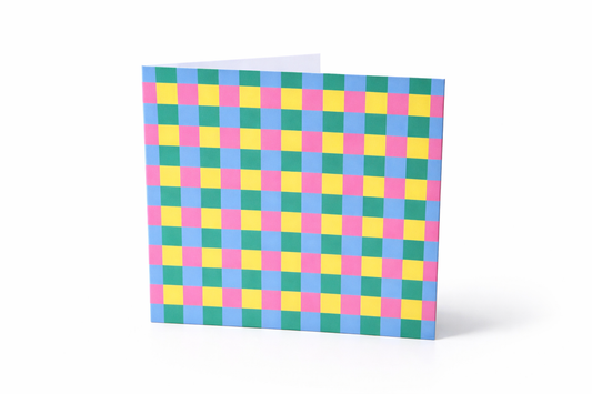 Easter Check Print Greeting Card