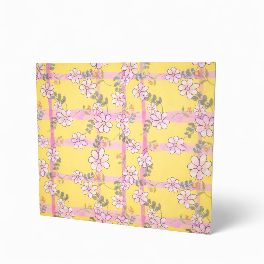 Lattice Print, colour mustard