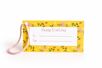 Wildflower Yellow Gift Tags (Set of 4)