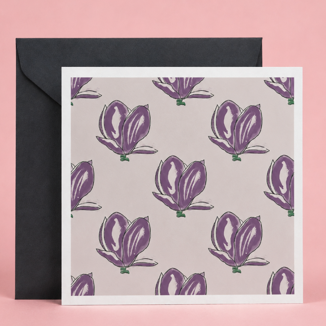 Mauve Magnolia Greeting Card