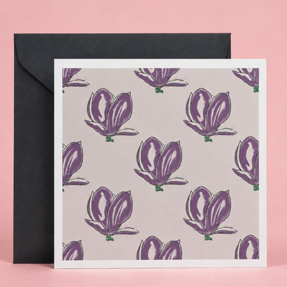 Mauve Magnolia Greeting Card