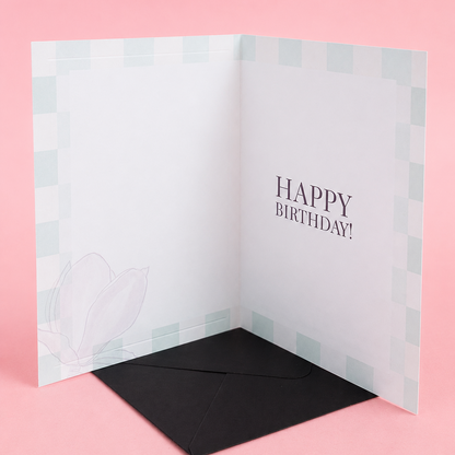 Sage Polka Dot Blank Greeting Card