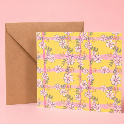 Lattice Print, colour mustard