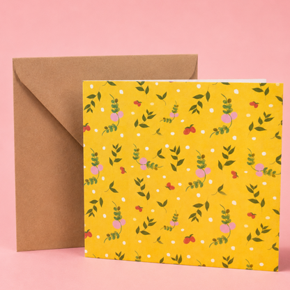 Wildflower Floral Blank Card