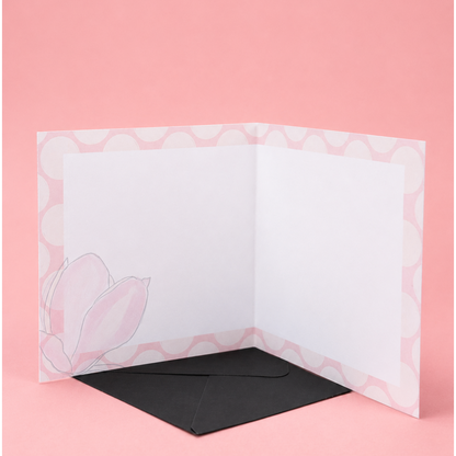Pastel Check Blank Greeting Card