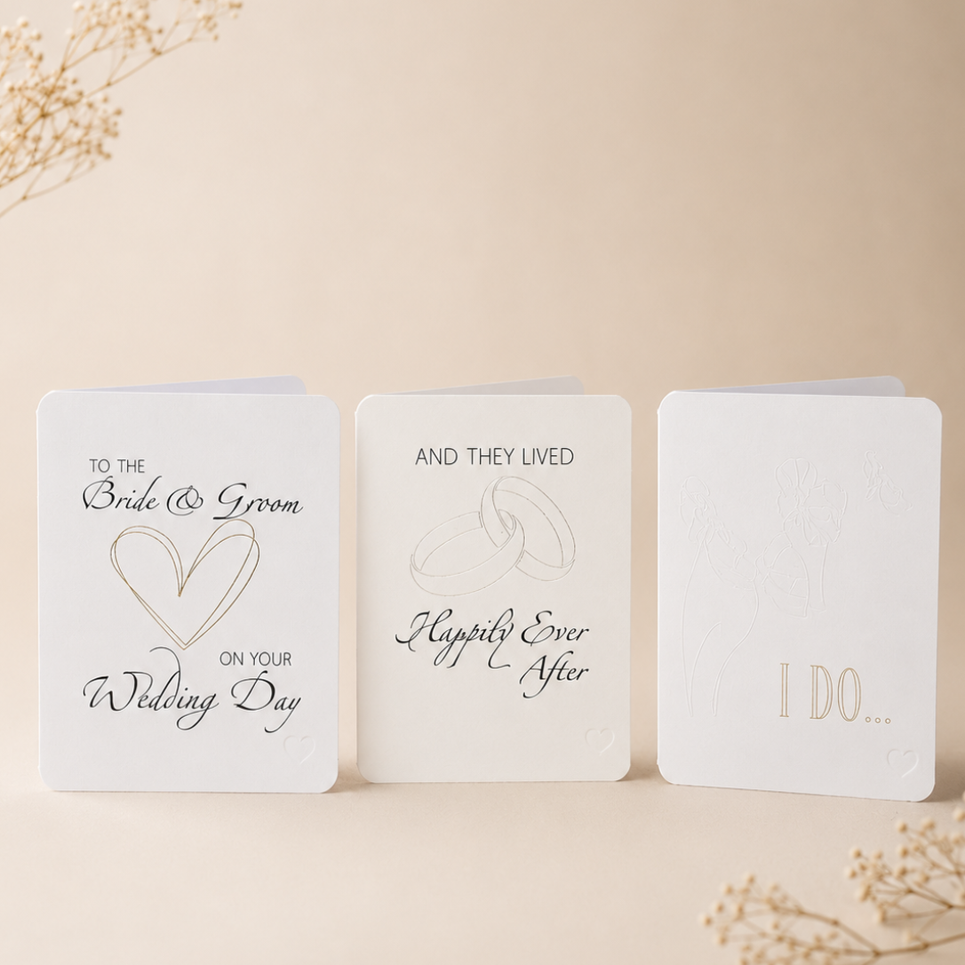 Wedding Card Bundle (3 Minimalist Style Wedding Cards)