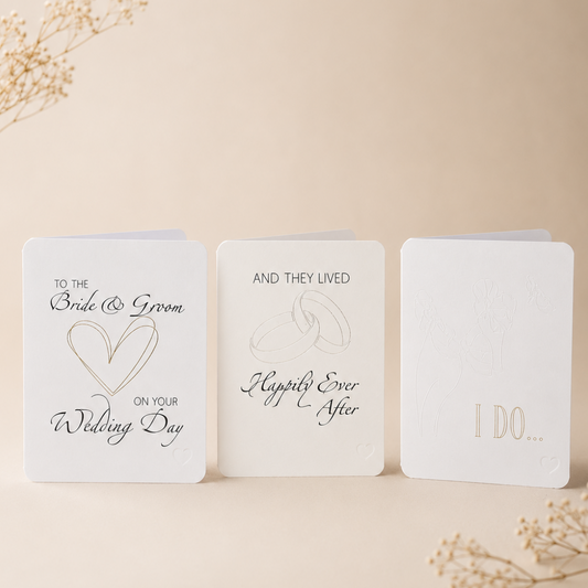 Wedding Card Bundle (3 Minimalist Style Wedding Cards)