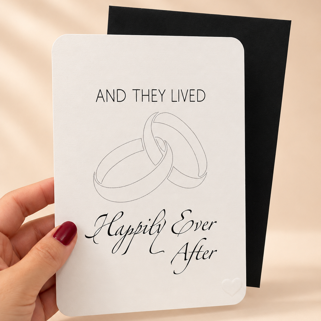 Silver Ring Wedding Card