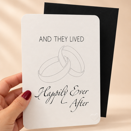 Silver Ring Wedding Card