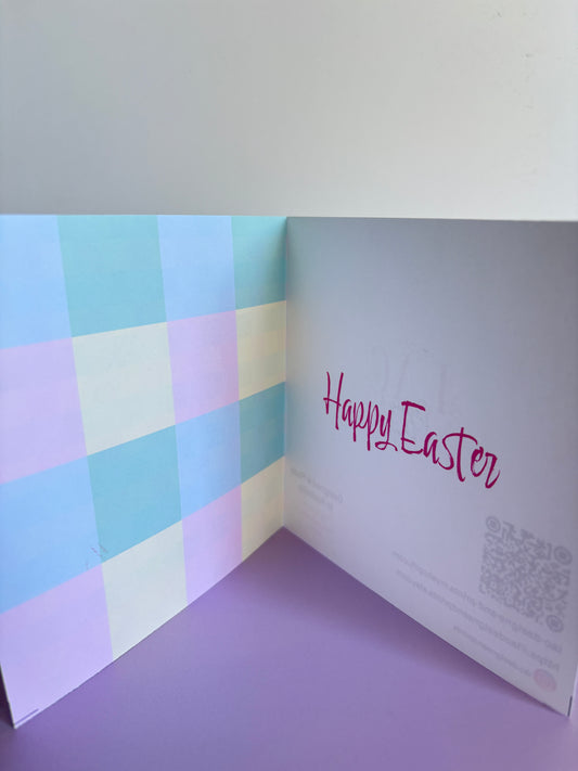 Easter Check Print Greeting Card