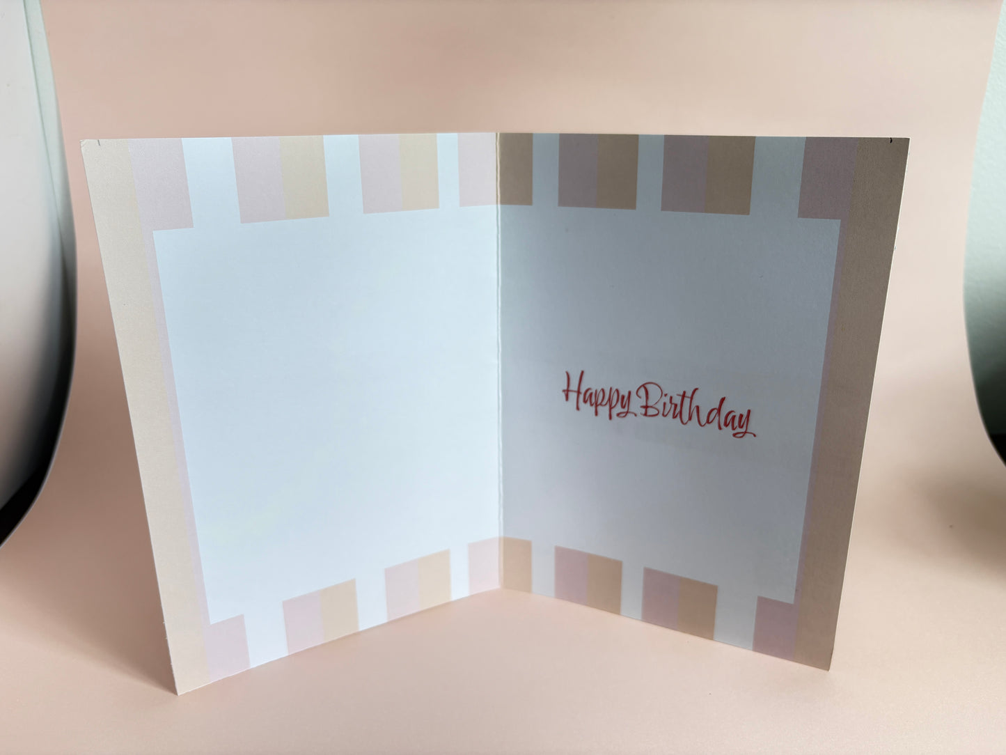 Floral Lattice Print Birthday Card