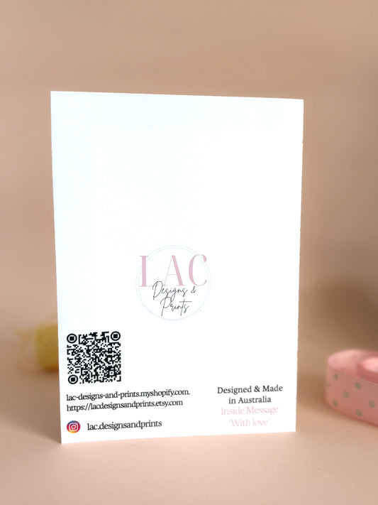 Mother's Day Floral Vine Print Card