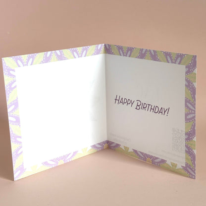 Flower Motif Hand-Illustrated Greeting Card