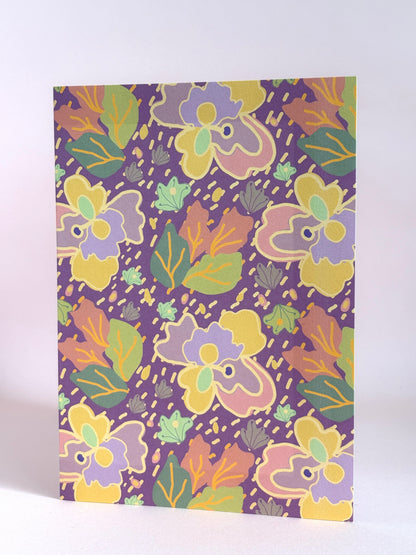 Garden Party Birthday Card - Grape 5 x 7"