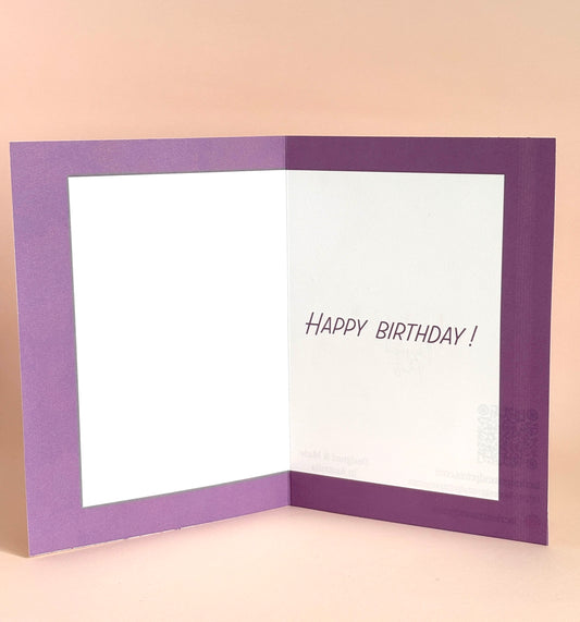 Garden Party Birthday Card - Grape 5 x 7"