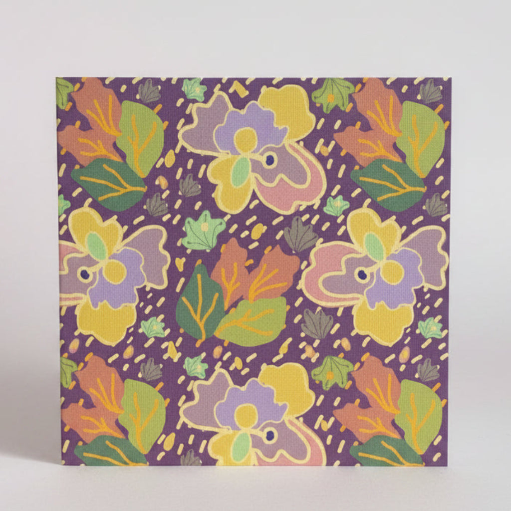 Garden Party Birthday Card - Grape