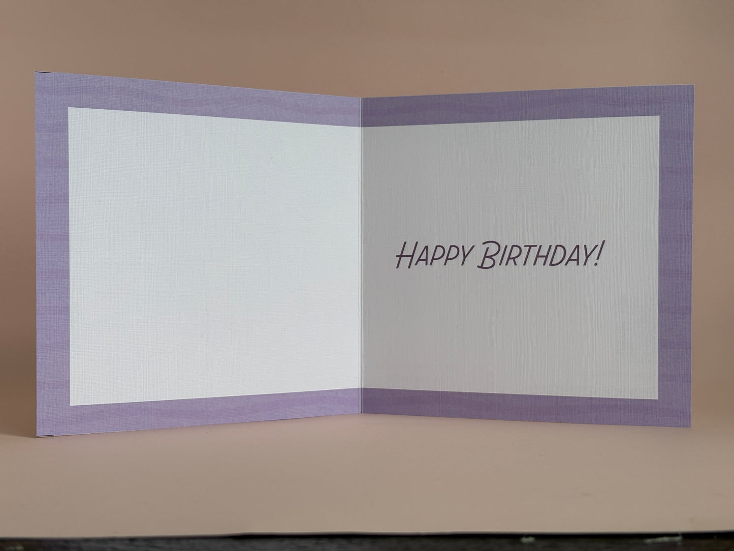 Garden Party Botanical Printed Greeting Card, Colour Grape