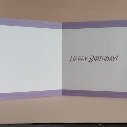 Garden Party Birthday Card - Grape