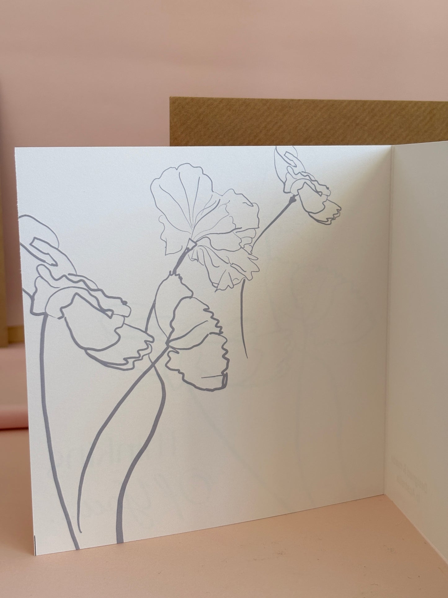 Thinking of you, Black Poppy Greeting Card