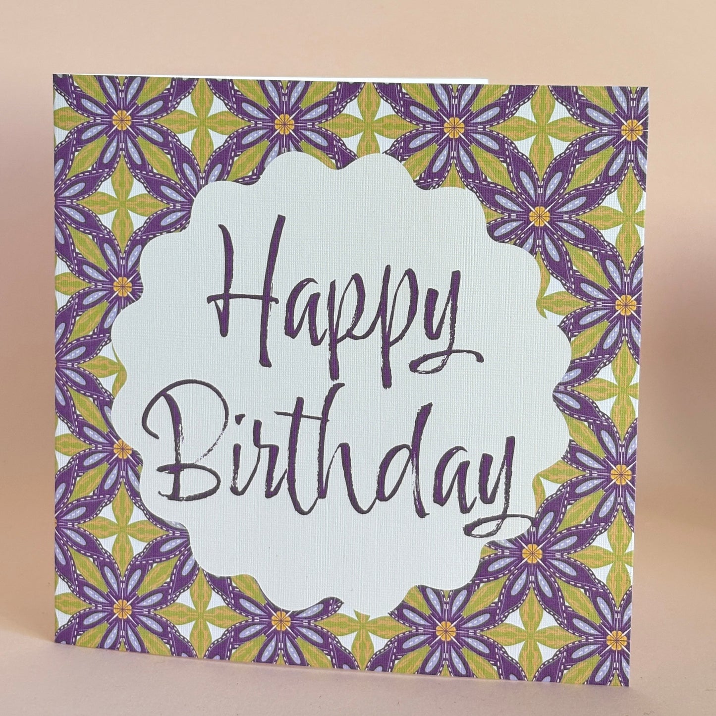 Geo Floral Birthday Card