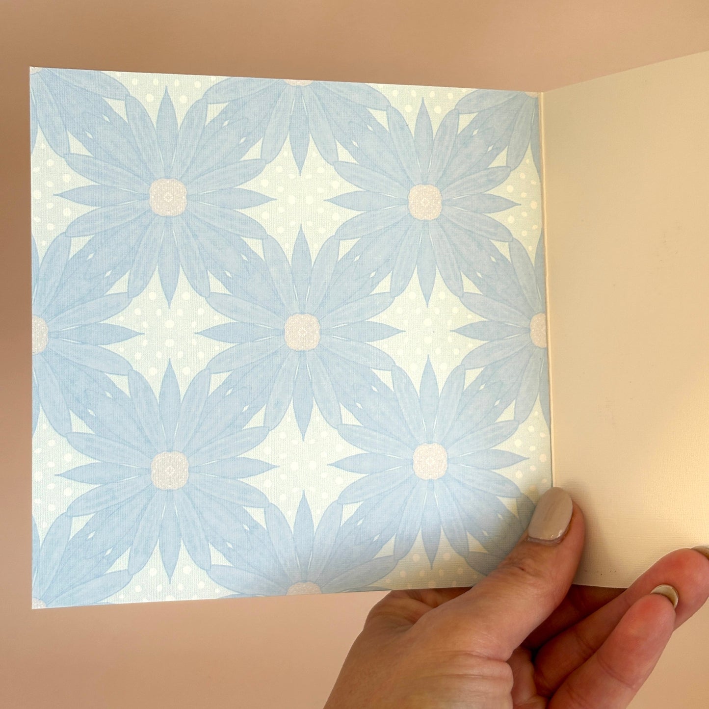 Aqua Sunflower 'Just Because' Greeting Card