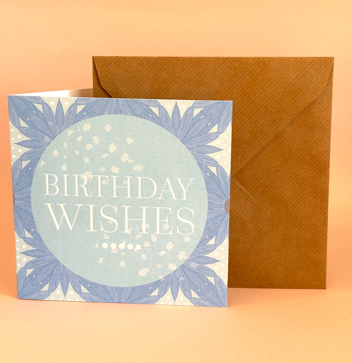 Aqua Sunflower 'Just Because' Greeting Card