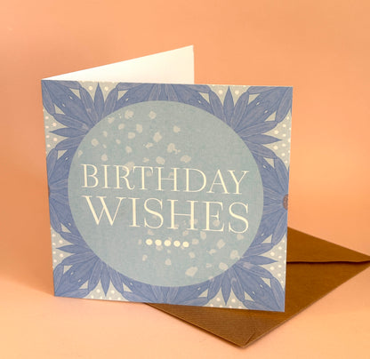Aqua Sunflower 'Just Because' Greeting Card