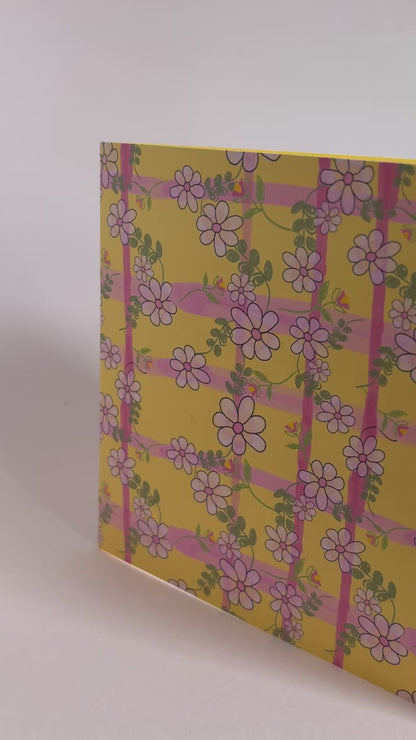 Lattice Print, colour mustard