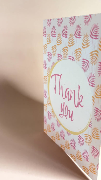 Palm Print Thank You Greeting Card