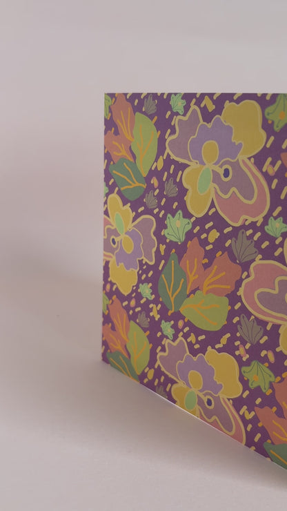 Garden Party Birthday Card - Grape